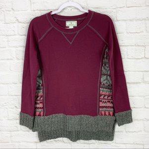 Ruby Moon Knit Crewneck Tunic Style Sweatshirt XS